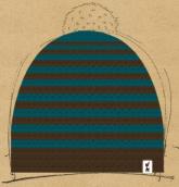 konfigurierte Mütze Petrol Stripes